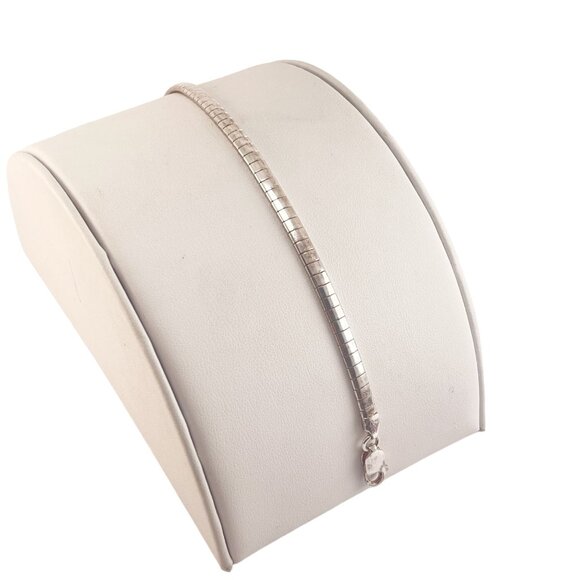 Sterling Silver Italian Snake Chain Bracelet 7.5" - Picture 6 of 6